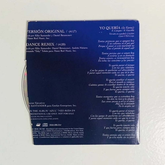 Rare! CD Cristian Castro - Yo Queria - Picture 2 of 2